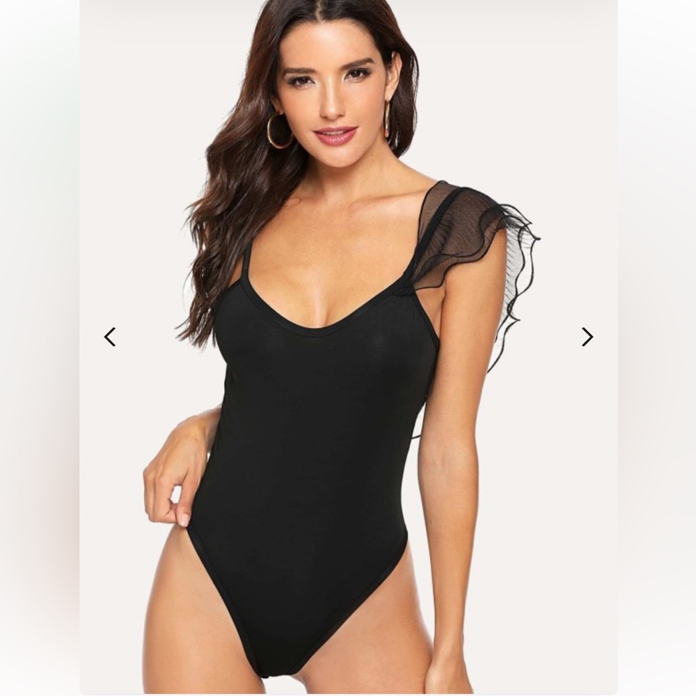 Black one piece bodysuit